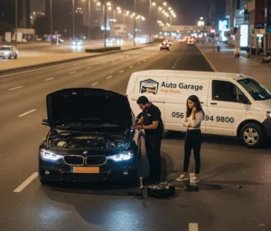 Mechanic from Akalshni Kov Auto Garage working on a car in Abu Dhabi